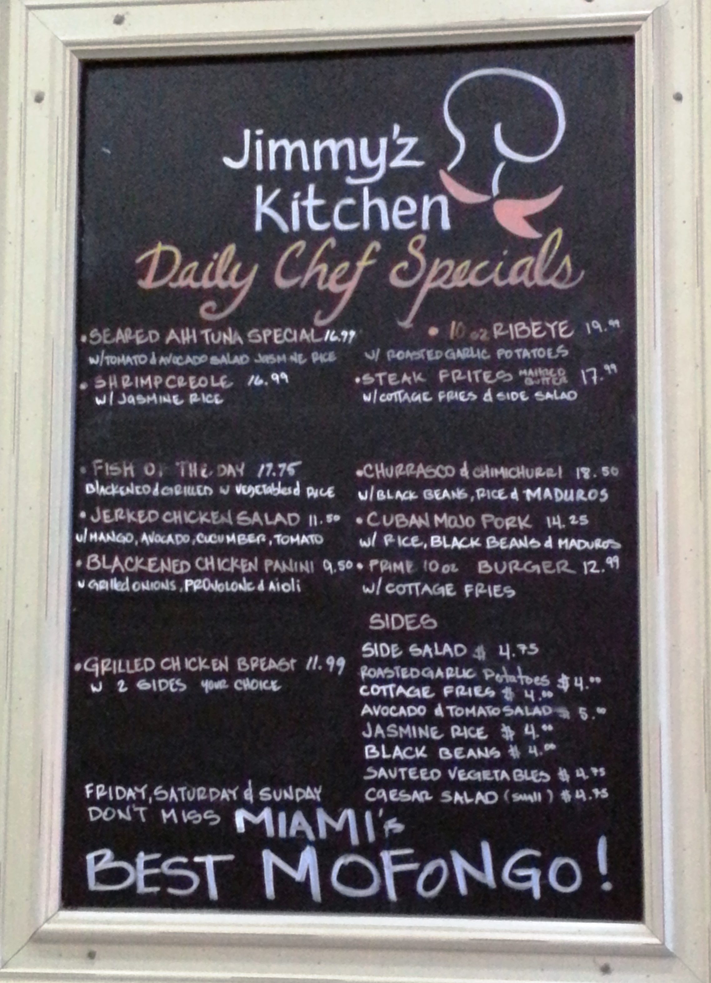 jimmyz kitchen miami beach menu