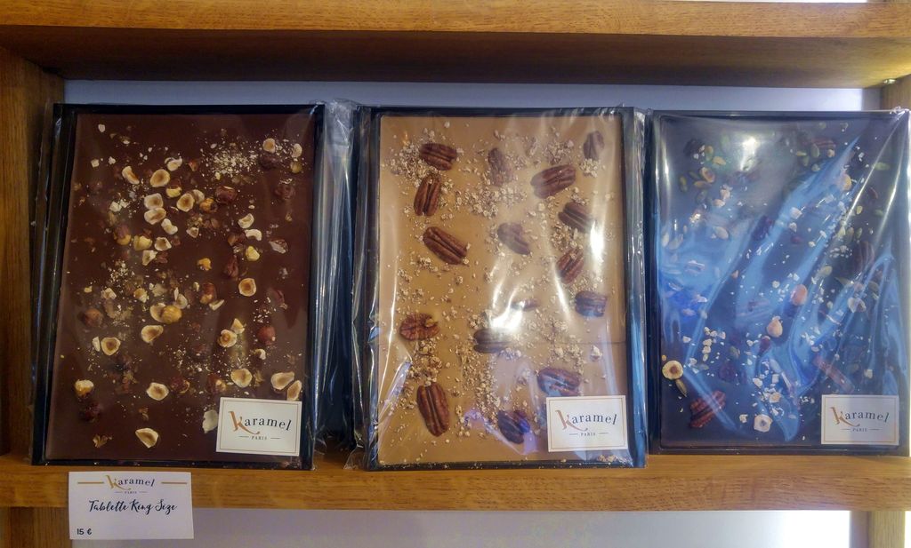 tablettes de chocolat coulant caramel