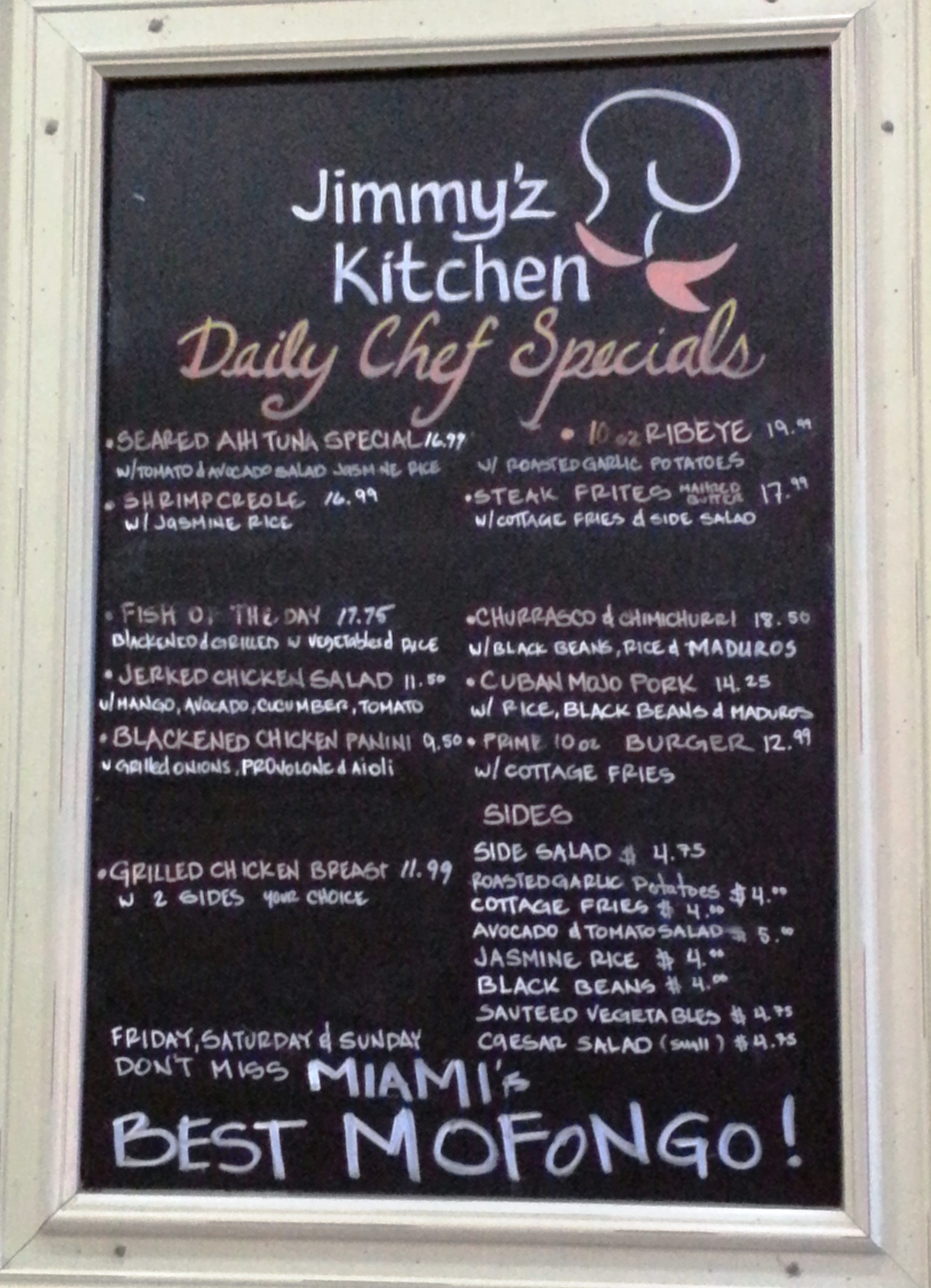 jimmyz kitchen miami beach menu