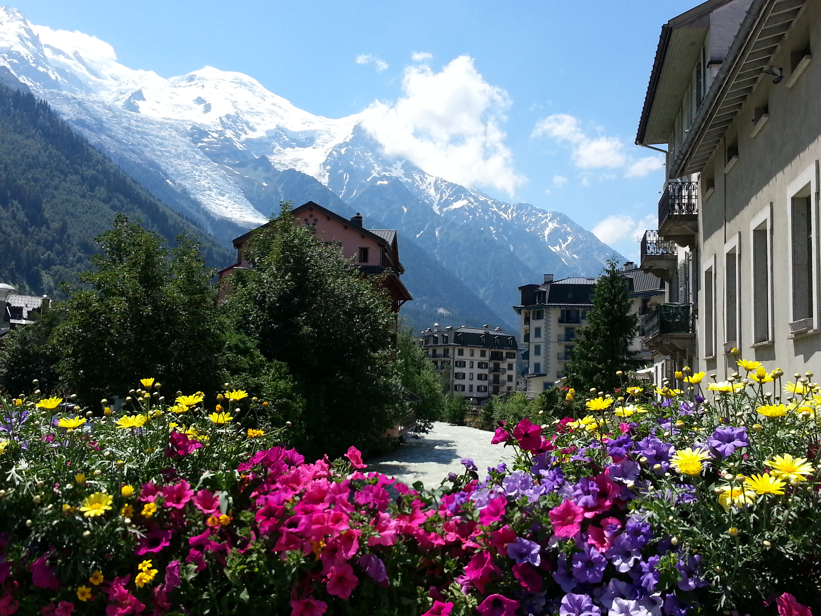 chamonix vue sur mont blanc haute savoie