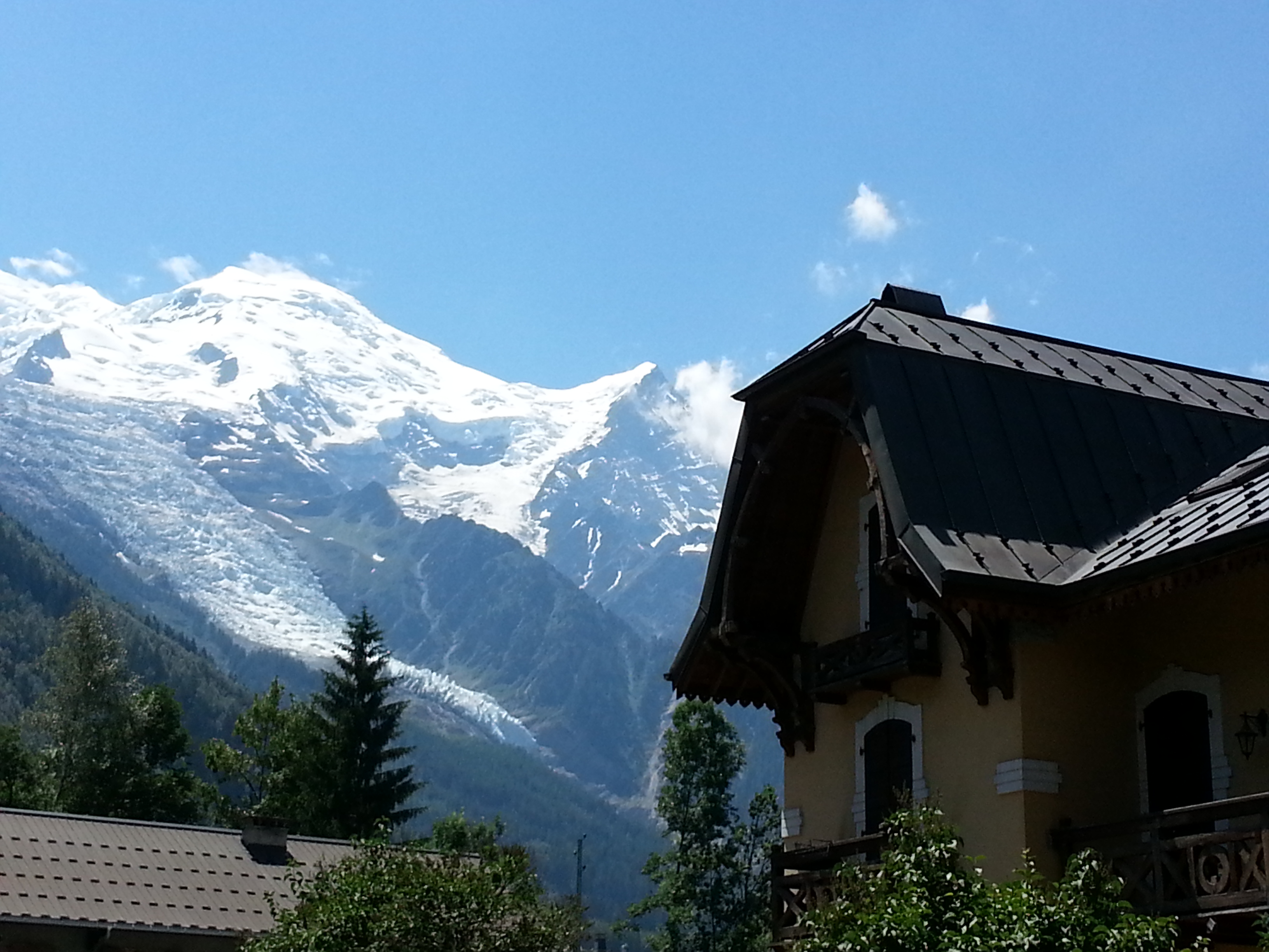 chamonix vue sur mont blanc