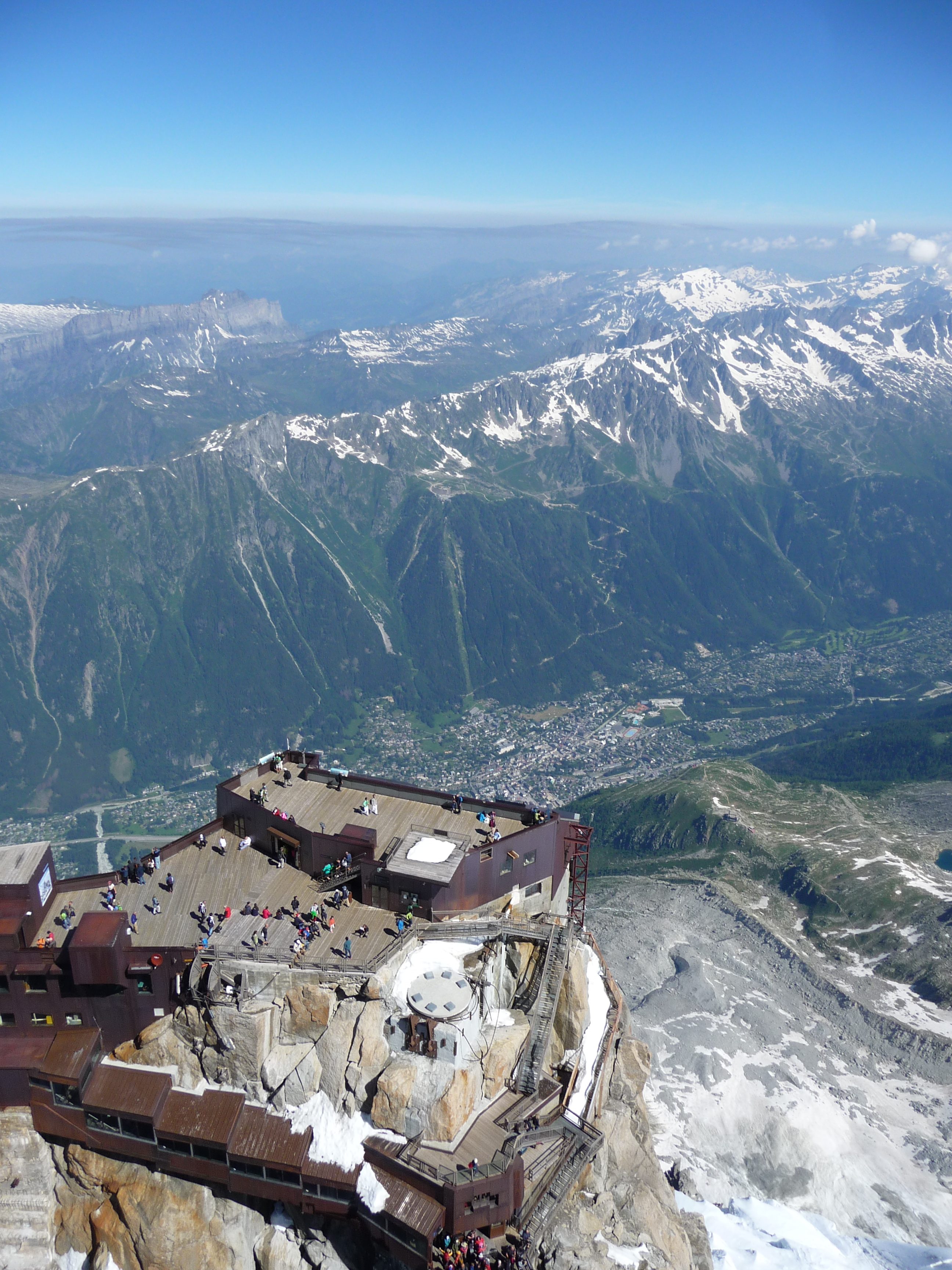 terrasse mont blanc aiguille du midi