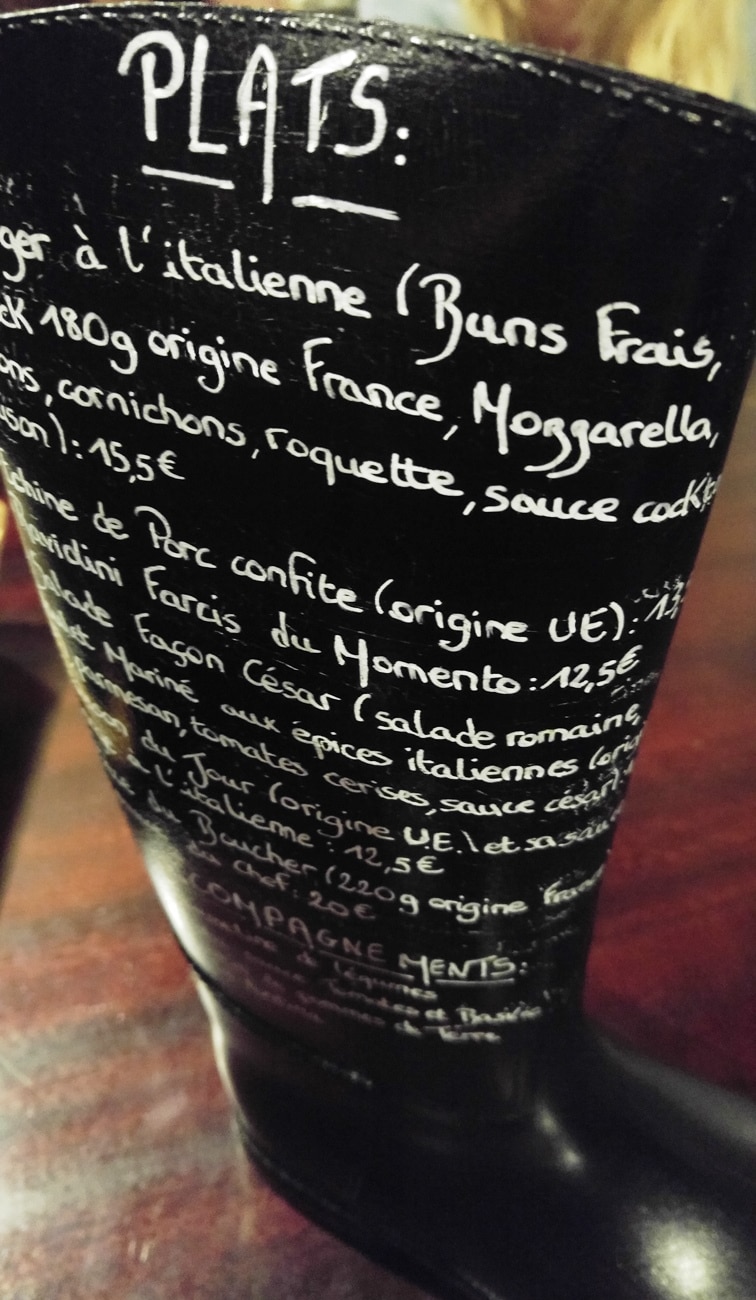 bistrot de la botte bar vin tapas italien