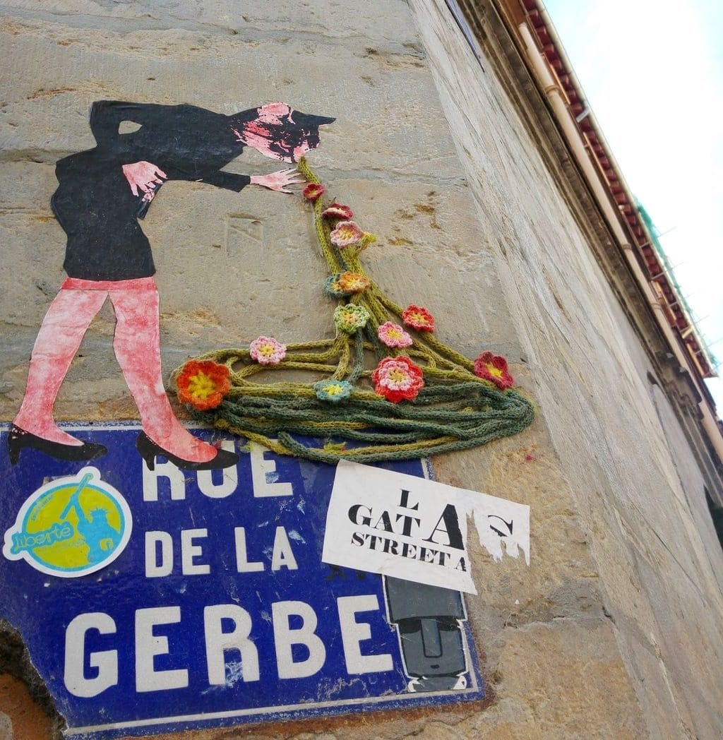 rue de la gerbe street art las gatas chat