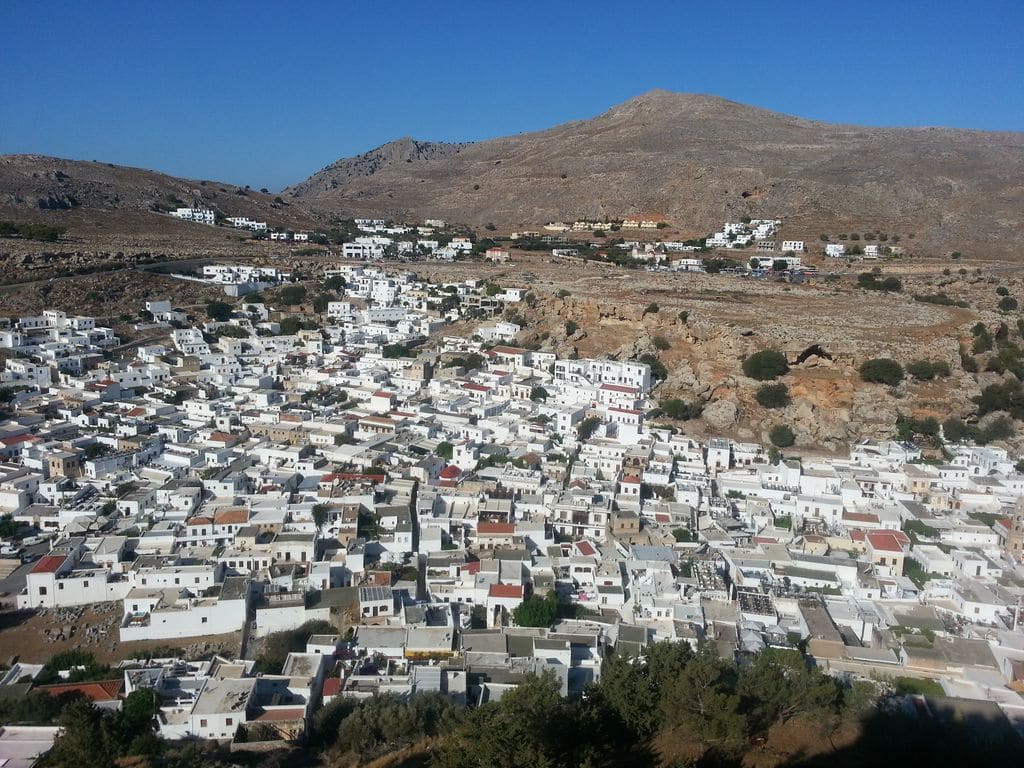 lindos vue de l'acropole