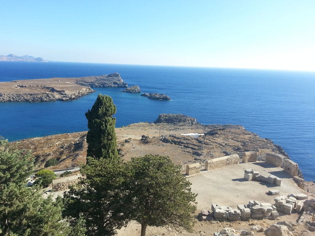 lindos vue sur mer