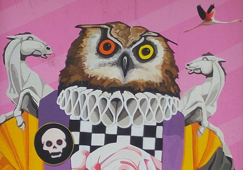 happycurio hibou de rauky imaginaire cadavre exquis pop art