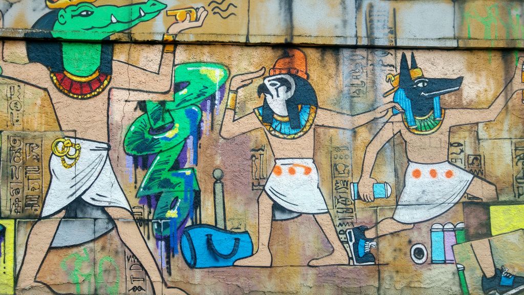 happycurio street art egyptian riddim canal st denis funky deco group
