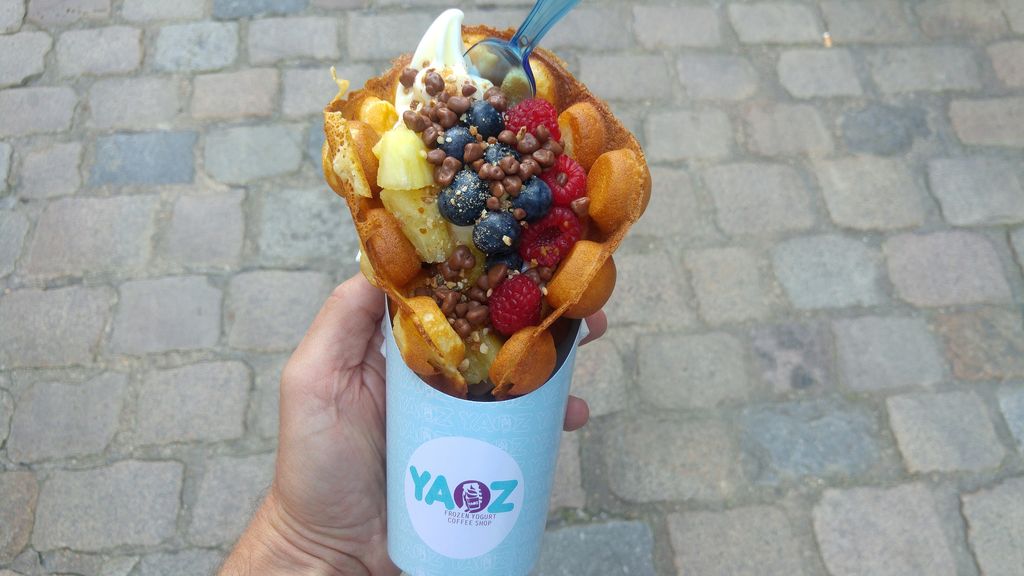 happycurio frozen yogurt gaufre bulles yaoz lyon