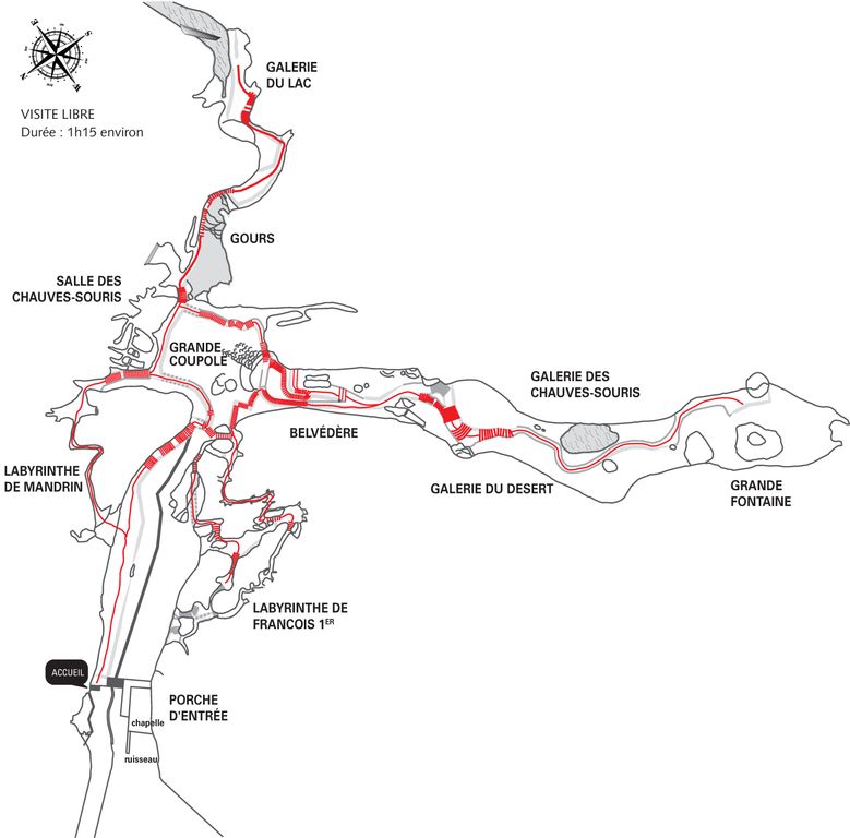 grottes de la balme plan de visite