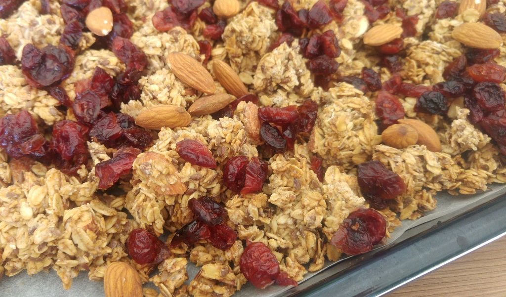 happycurio boules granola croustillantes cranberries amandes erable