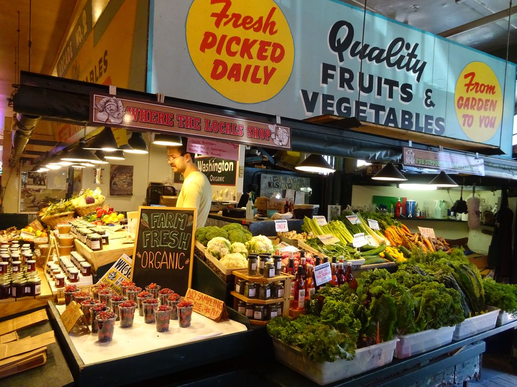 marché fruits légumes seattle