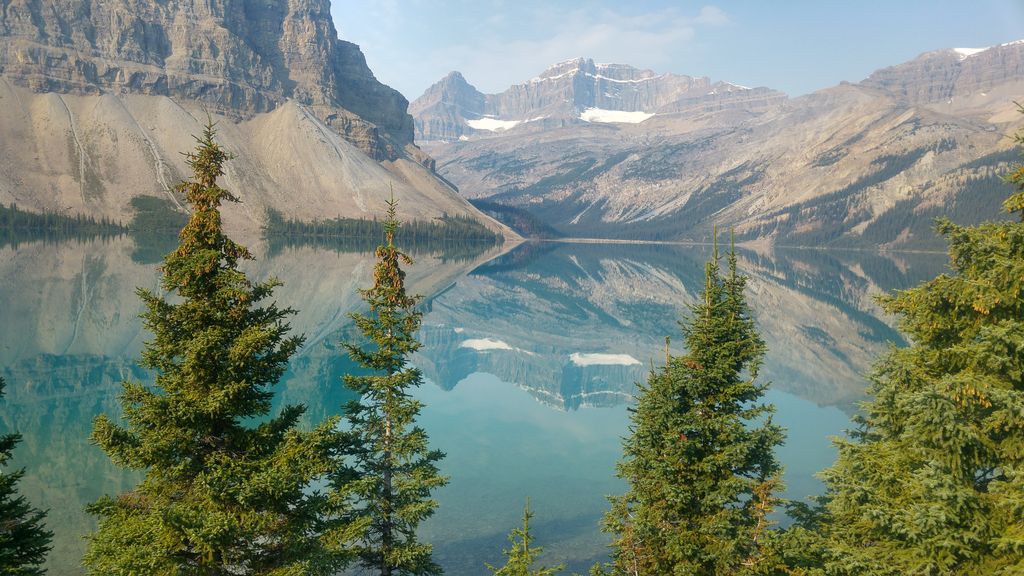 relfets du lac bow banff