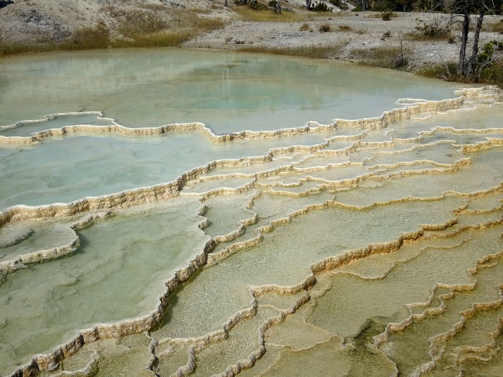 eau escalier mammoth springs