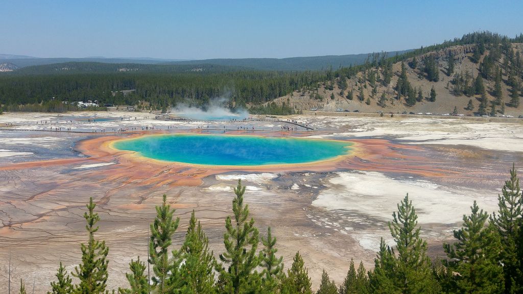 fairy falls trail grand prismatic panoramique