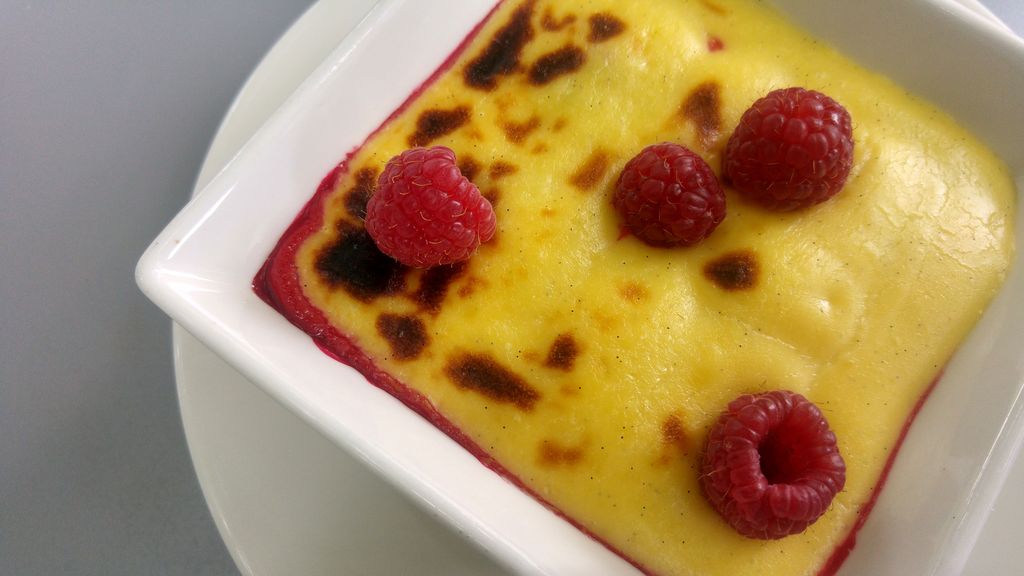 grill du chateau gratin de framboises