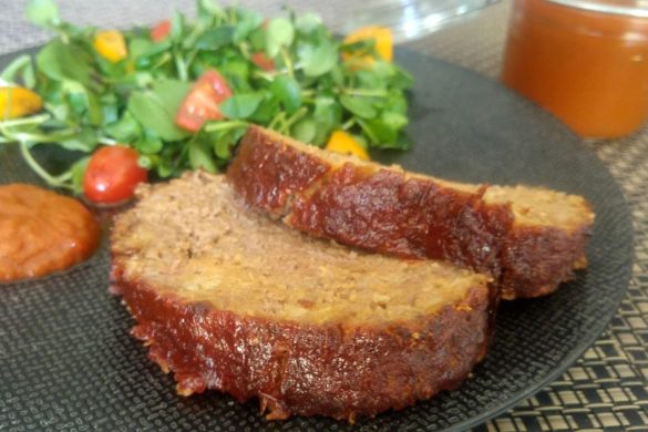 meat loaf en tranches ketchup homemade