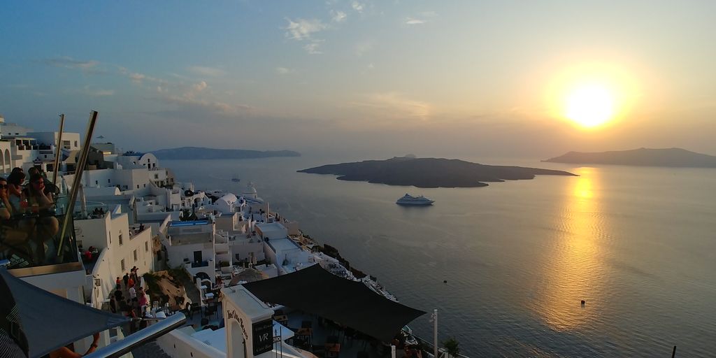 meilleur coucher de soleil fira