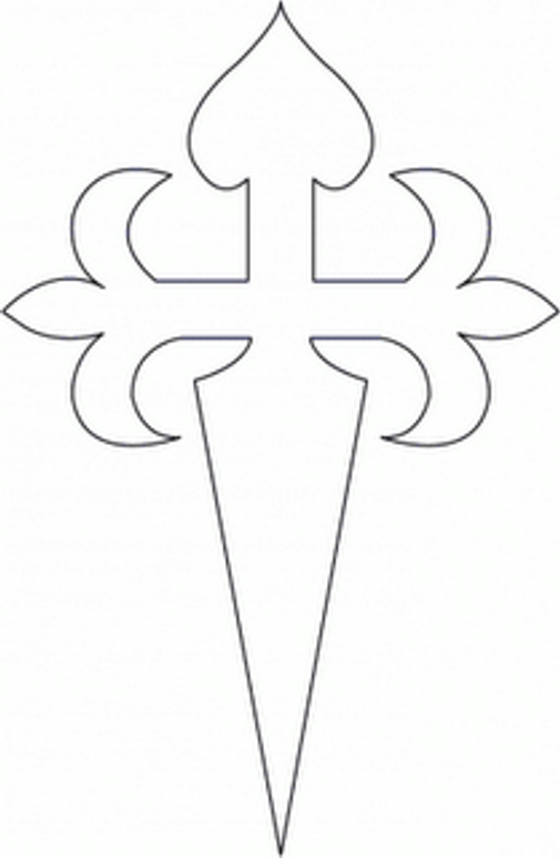 pochoir en forme de croix de st jacques pour tarte de santiago