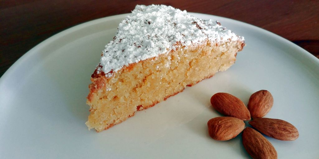 part de gateau de santiago aux amandes