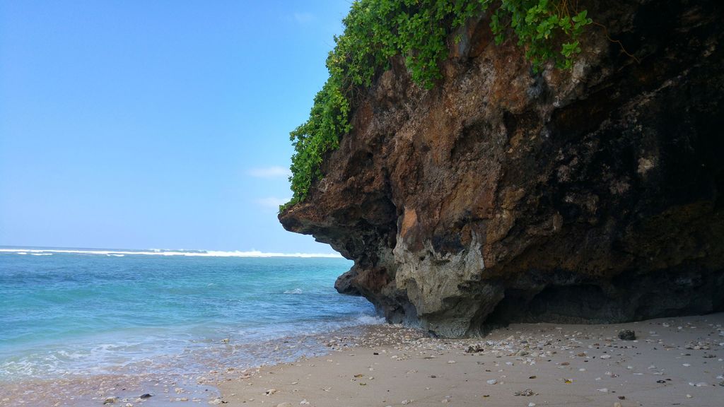 baignade sur la plage de green bowl