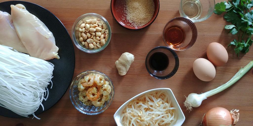 ingredients pour faire des pad thaï