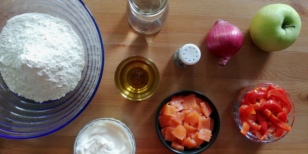 ingredients pour wrap de farata au poisson fumé