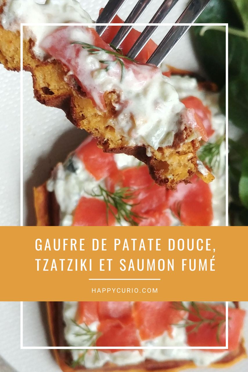 fiche recette gaufre de patate douce et saumon fumé