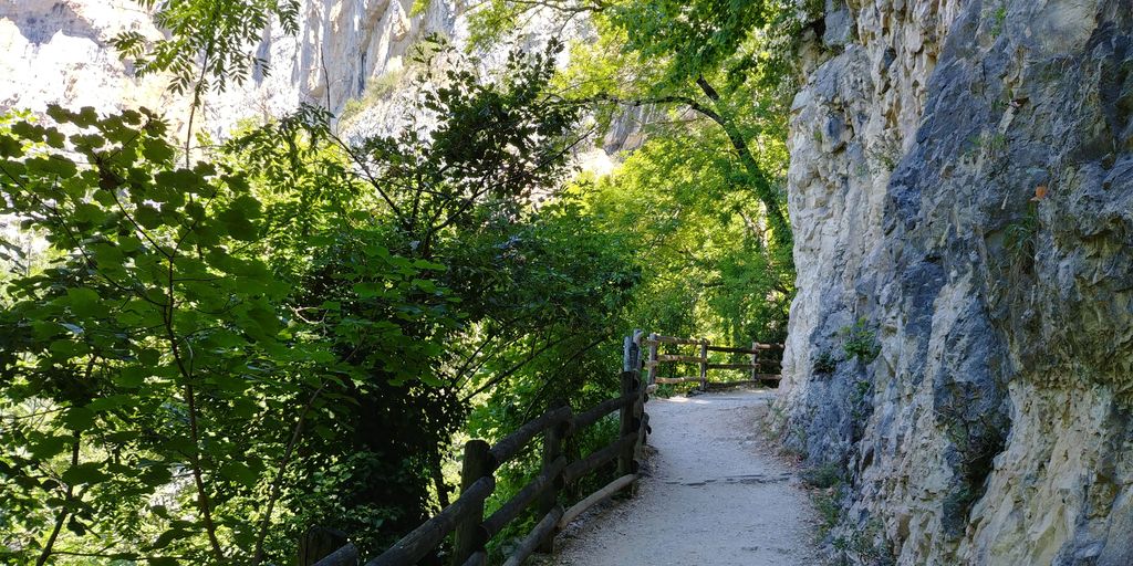 chemin pour accéder à la grotte