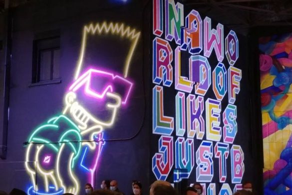 bart simpson et typographie au peinture fraiche festival