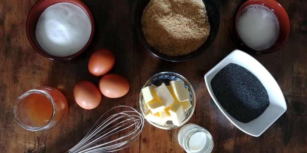 ingredients pour gateau au pavot et noisette